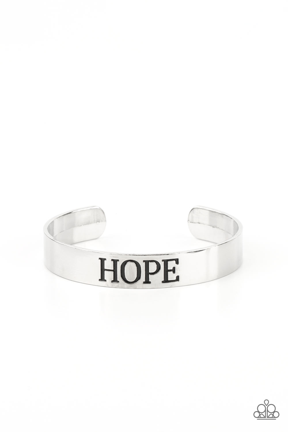Hope Makes The World Go Round - Silver cuff bracelet B079