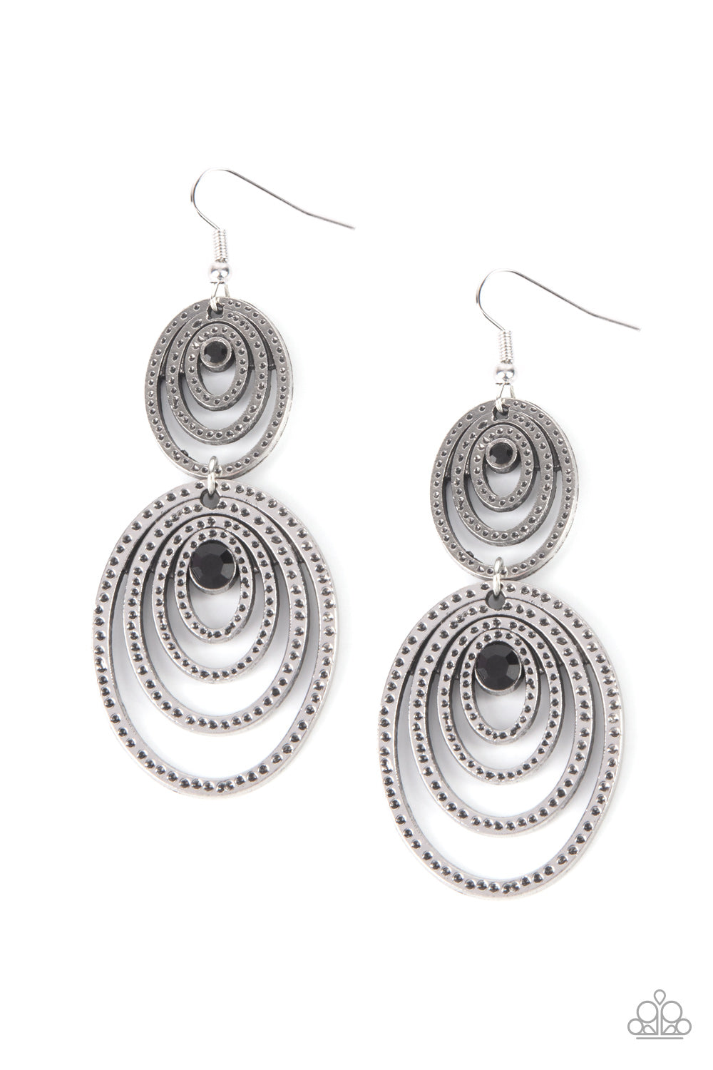 Cosmic Twirl - Black earring 1988