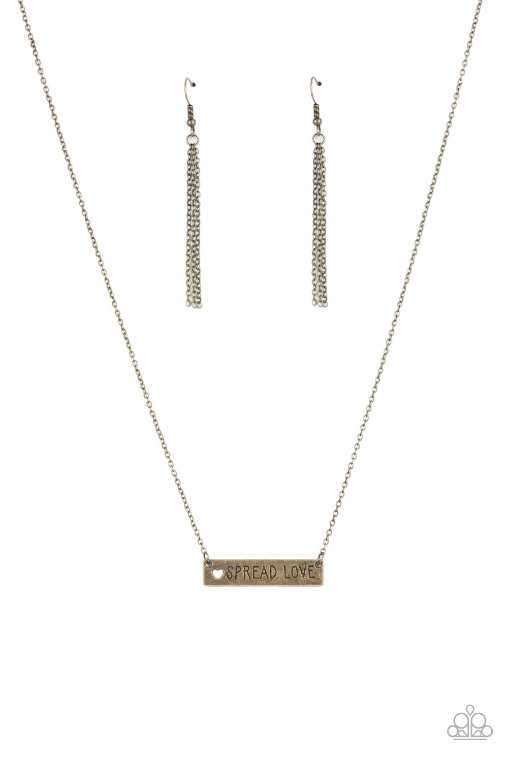 Spread Love - Brass necklace B040