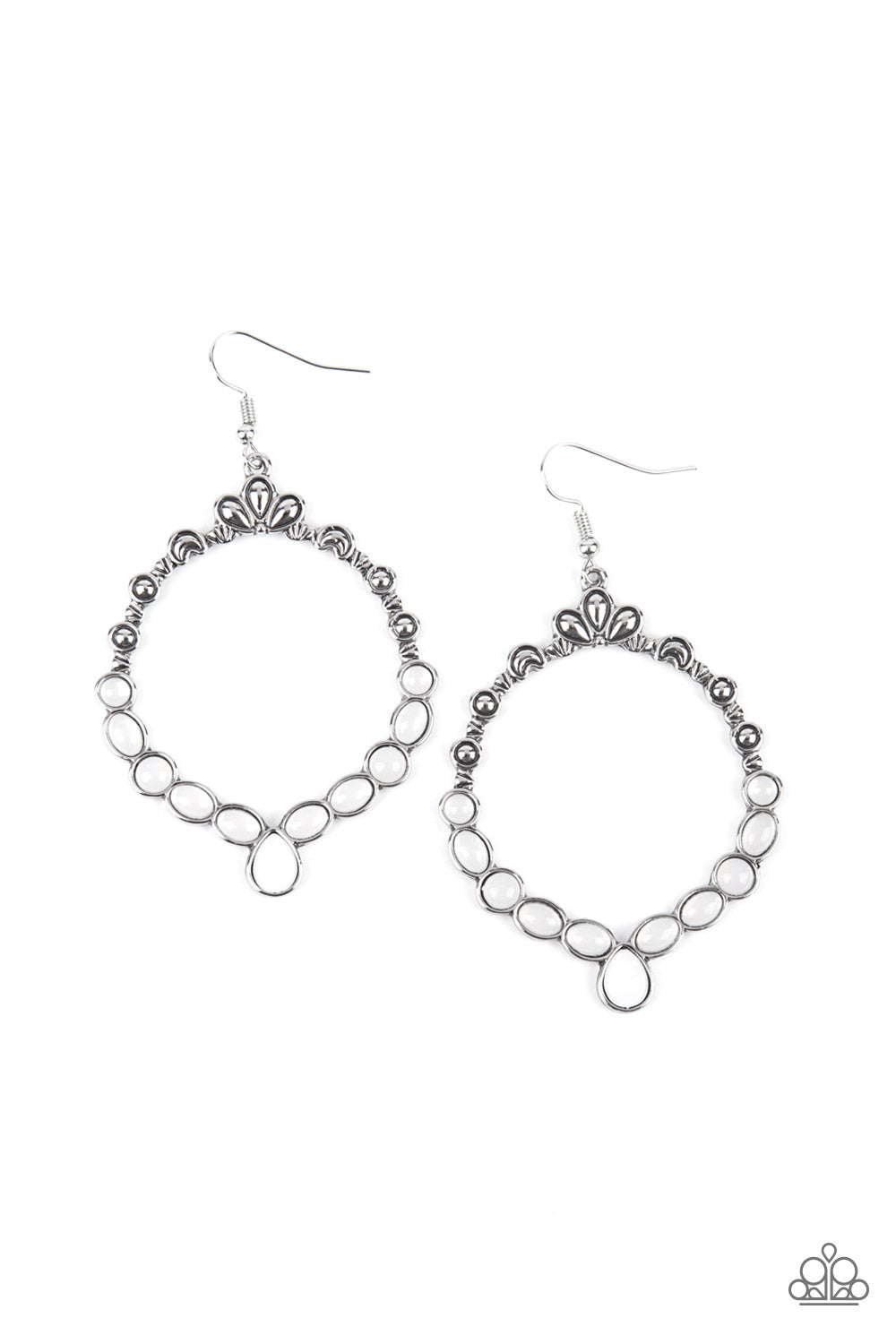 Thai Treasures - White earring 2237