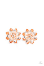 Load image into Gallery viewer, Water Lily Love - Rose Gold post earring 2187
