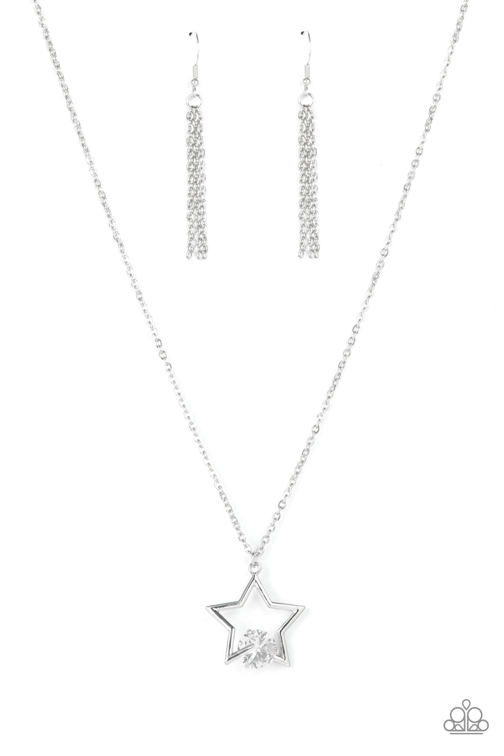 Starry Fireworks - White necklace 1766