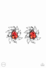 Load image into Gallery viewer, Sophisticated Swirl - Red clip-on earring B095
