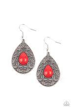 Load image into Gallery viewer, Fanciful Droplets - Red Earrings A068

