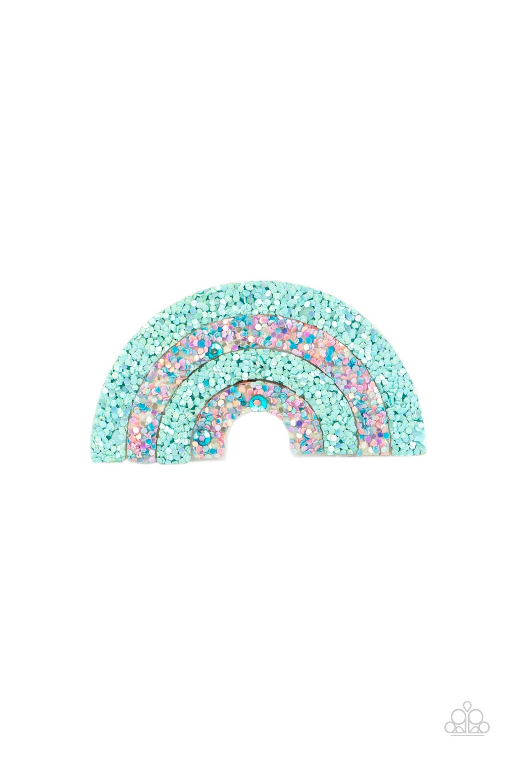 Rainbow Reflections - Blue hair clip B007