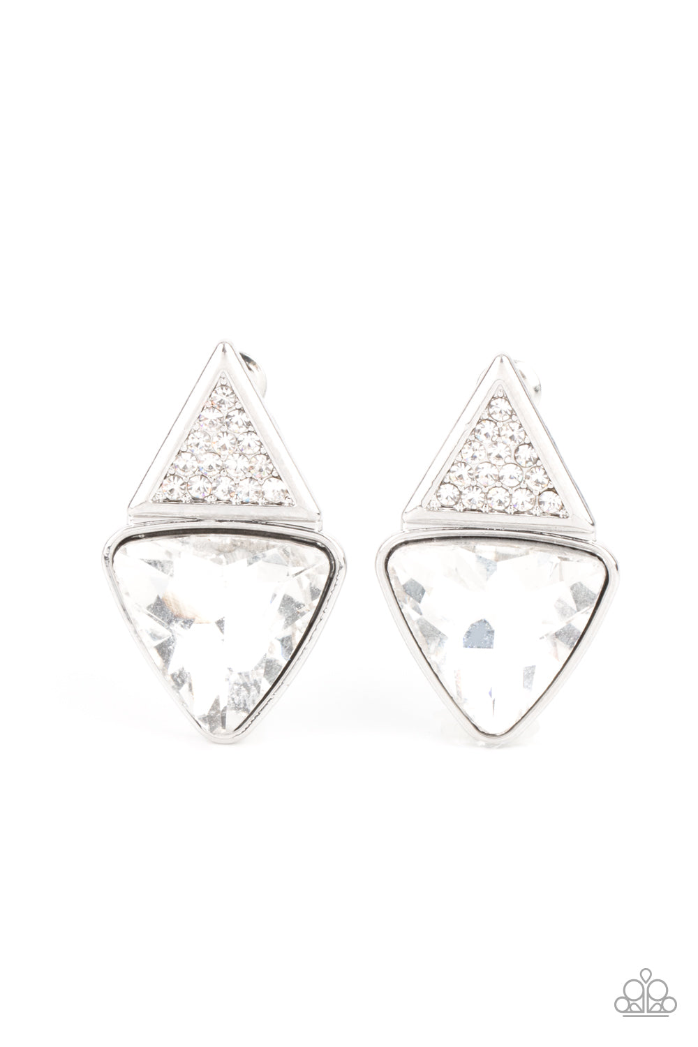 Risky Razzle - White post earring A033