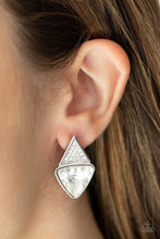 Load image into Gallery viewer, Risky Razzle - White post earring A033
