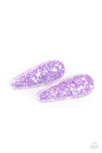 Load image into Gallery viewer, Sugar Plum Sparkle - Purple hair clip B001
