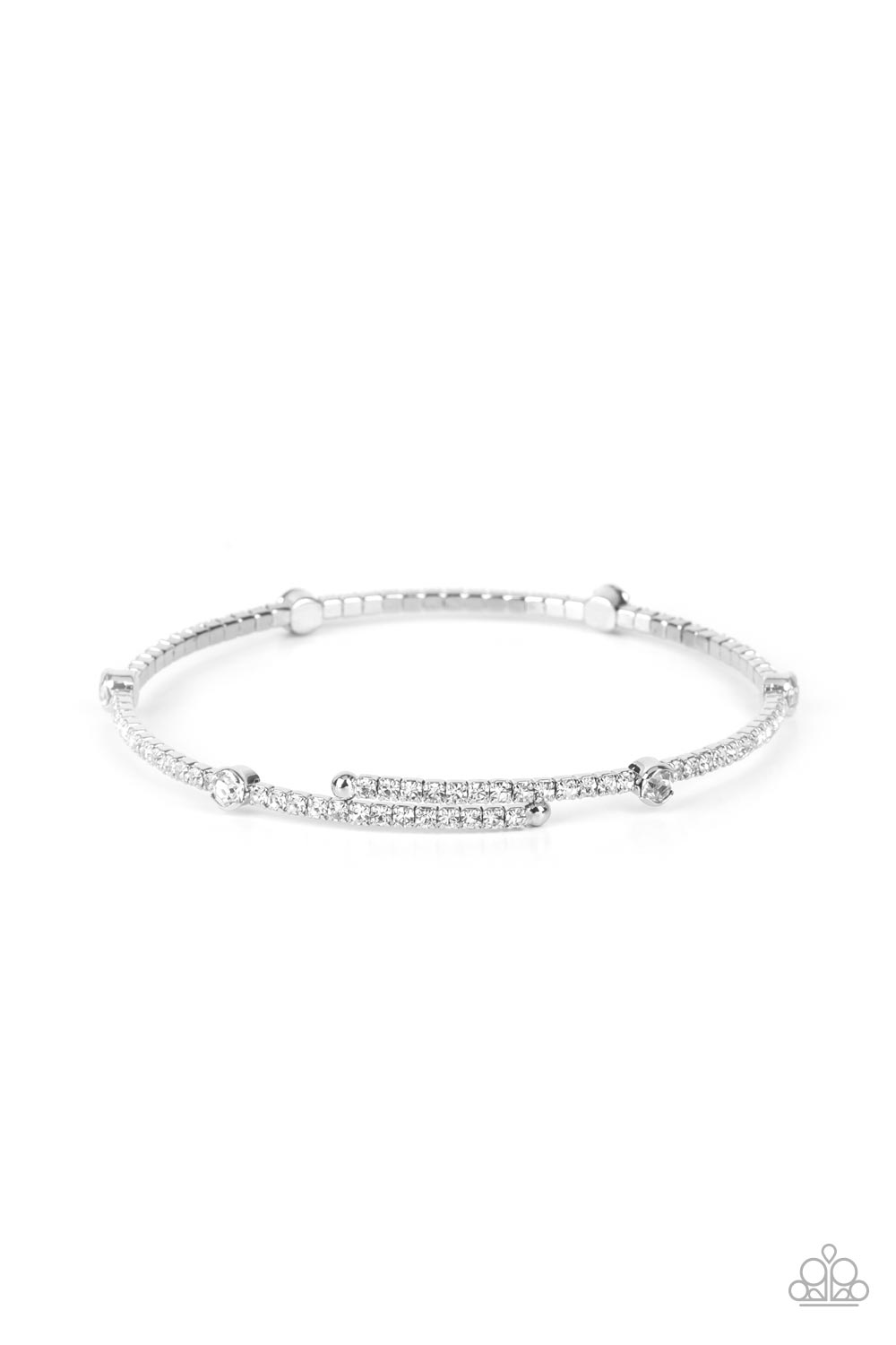 Upgraded Glamour - White bracelet 565