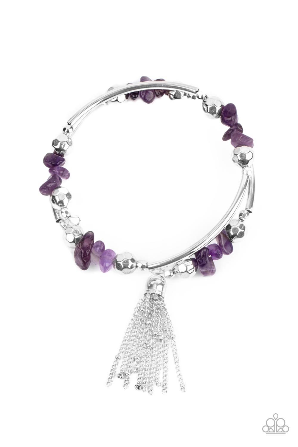 Mineral Mosaic - Purple coil bracelet 2218