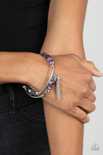 Load image into Gallery viewer, Mineral Mosaic - Purple coil bracelet 2218
