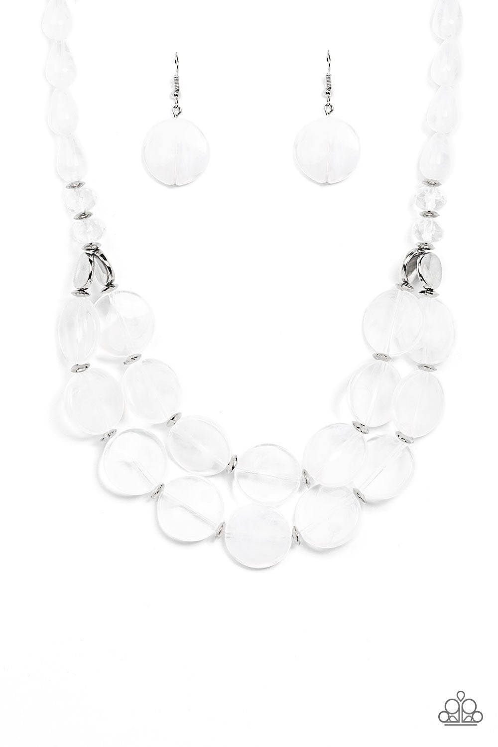 Beach Day Demure - White necklace A051
