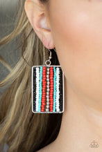 Load image into Gallery viewer, Beadwork Wonder - Red earring 1734
