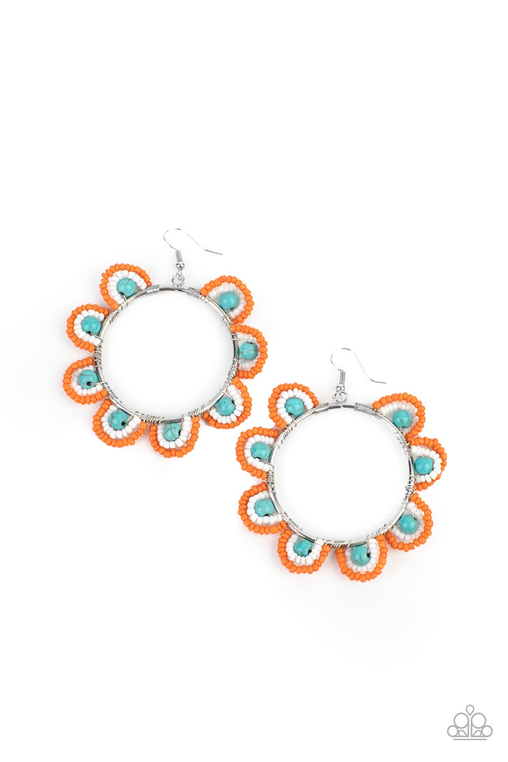 Groovy Gardens - Blue earring A029