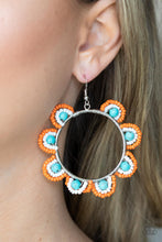 Load image into Gallery viewer, Groovy Gardens - Blue earring A029

