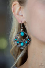 Load image into Gallery viewer, Saguaro Sunset - Blue earring 1733
