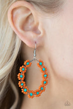 Load image into Gallery viewer, Festively Flower Child - Orange earring 1794
