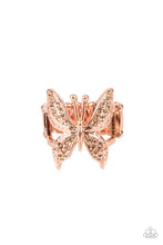 Load image into Gallery viewer, Blinged Out Butterfly - Copper ring 1767

