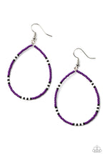 Load image into Gallery viewer, Keep Up The Good BEADWORK - Purple earring B043

