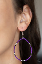 Load image into Gallery viewer, Keep Up The Good BEADWORK - Purple earring B043

