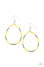 Load image into Gallery viewer, Keep Up The Good BEADWORK - Yellow earring B097
