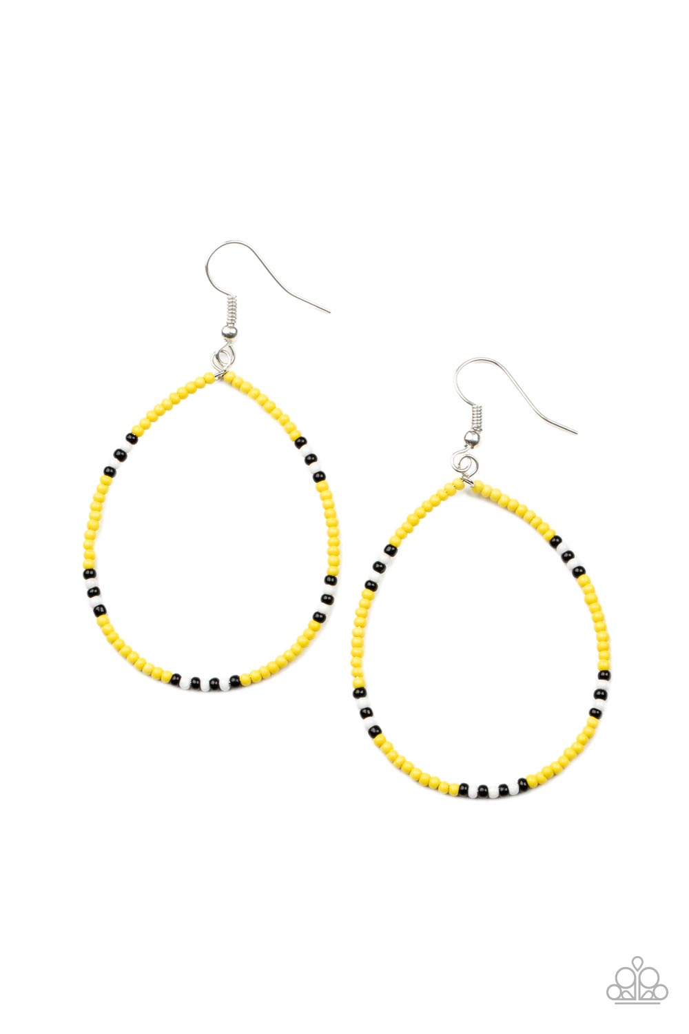 Keep Up The Good BEADWORK - Yellow earring B097