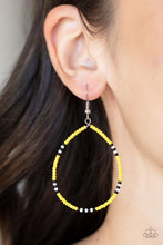 Load image into Gallery viewer, Keep Up The Good BEADWORK - Yellow earring B097
