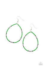 Load image into Gallery viewer, Keep Up The Good BEADWORK - Green earring B095
