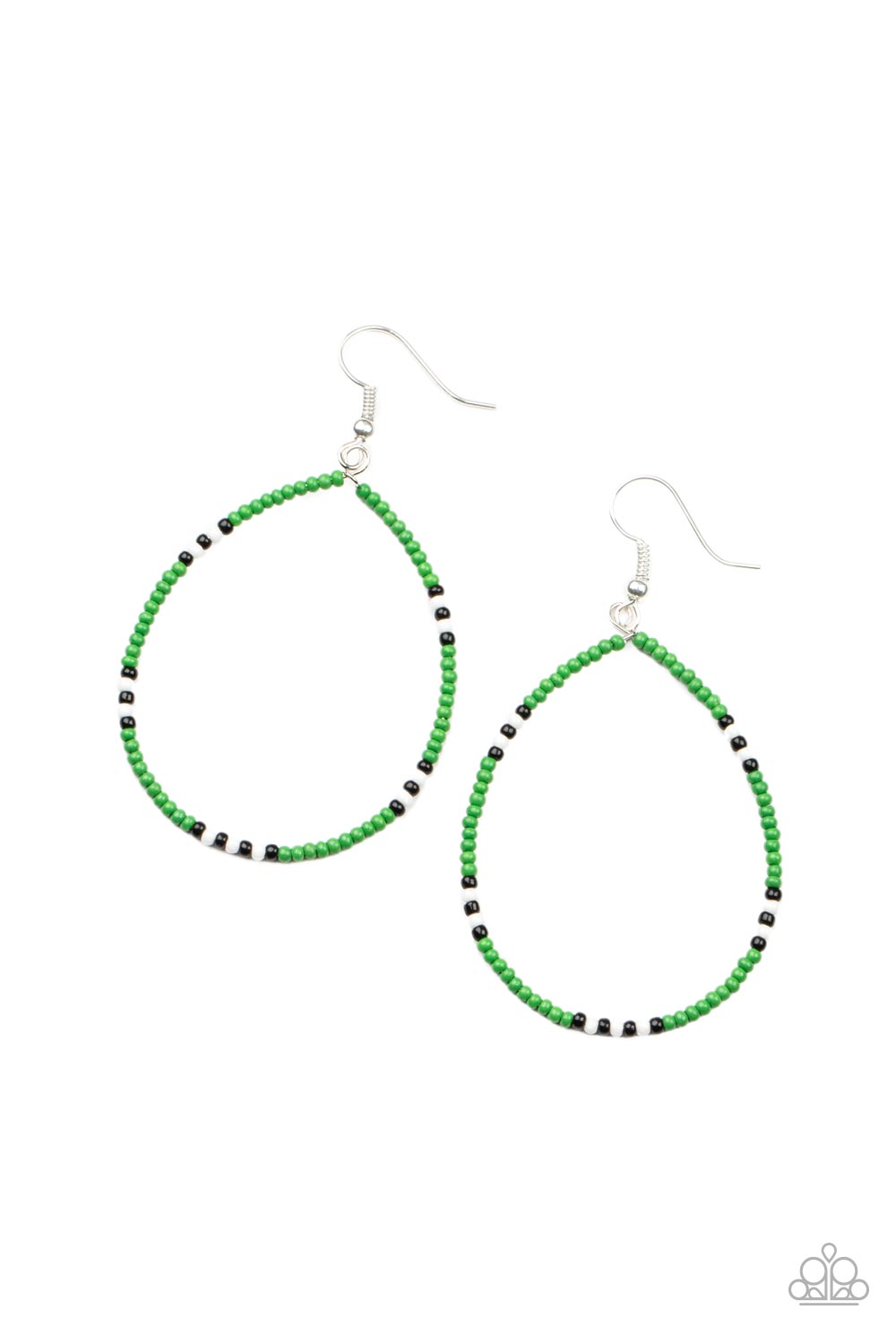 Keep Up The Good BEADWORK - Green earring B095
