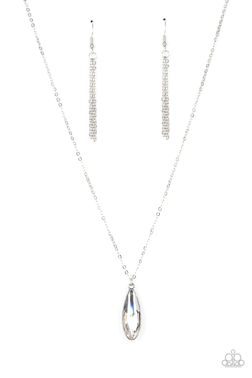 Prismatically Polished - White necklace A051