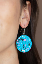 Load image into Gallery viewer, Tenaciously Terrazzo - Blue earring D064
