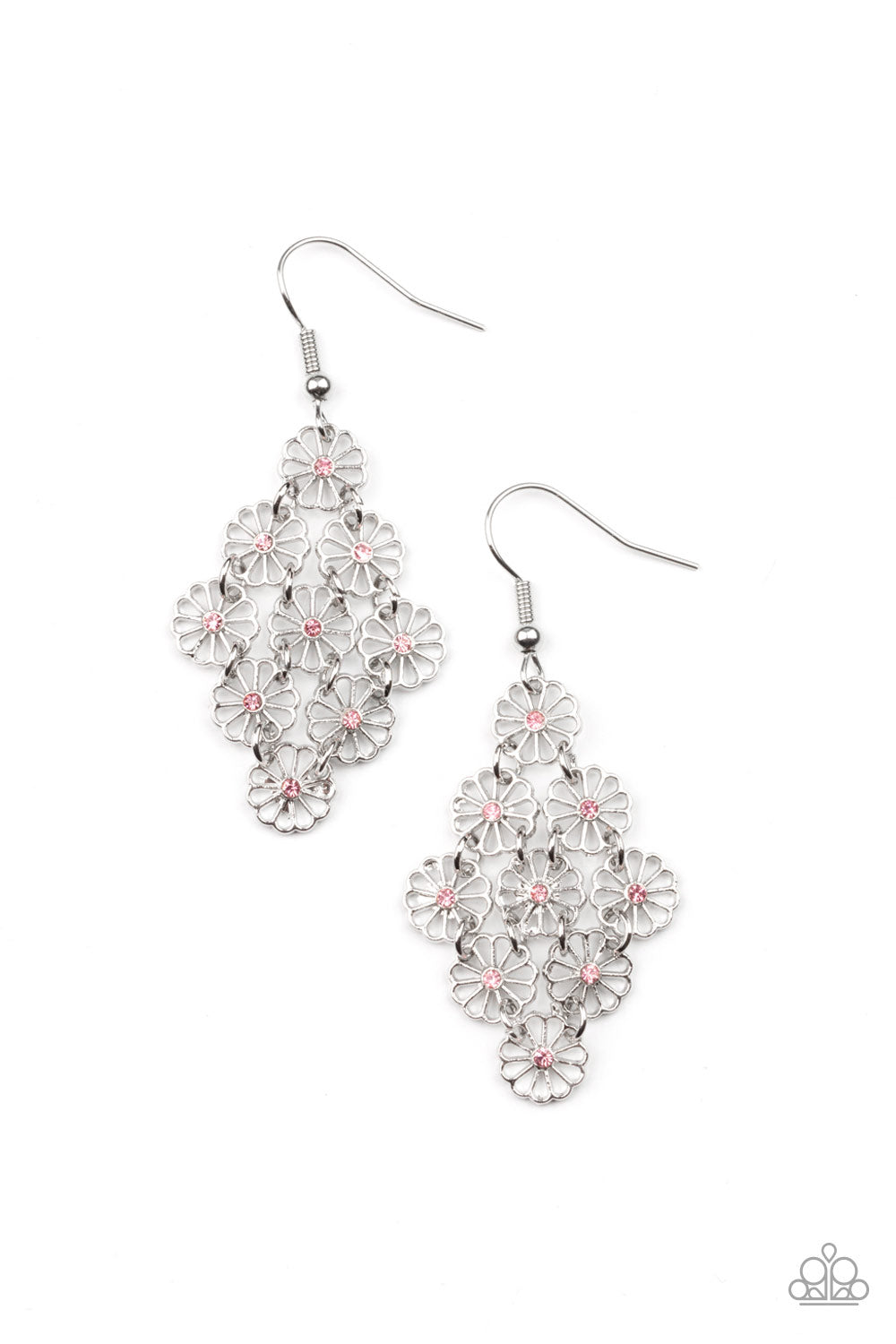 Bustling Blooms - Pink earring C021F