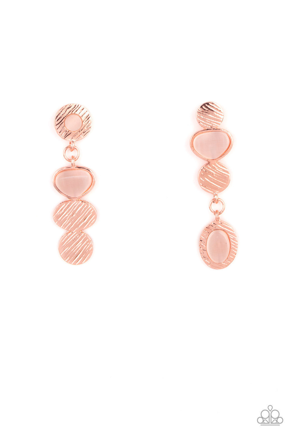 Asymmetrical Appeal - Copper earring 2129