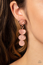 Load image into Gallery viewer, Asymmetrical Appeal - Copper earring 2129
