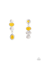Load image into Gallery viewer, Asymmetrical Appeal - Yellow post earring D002
