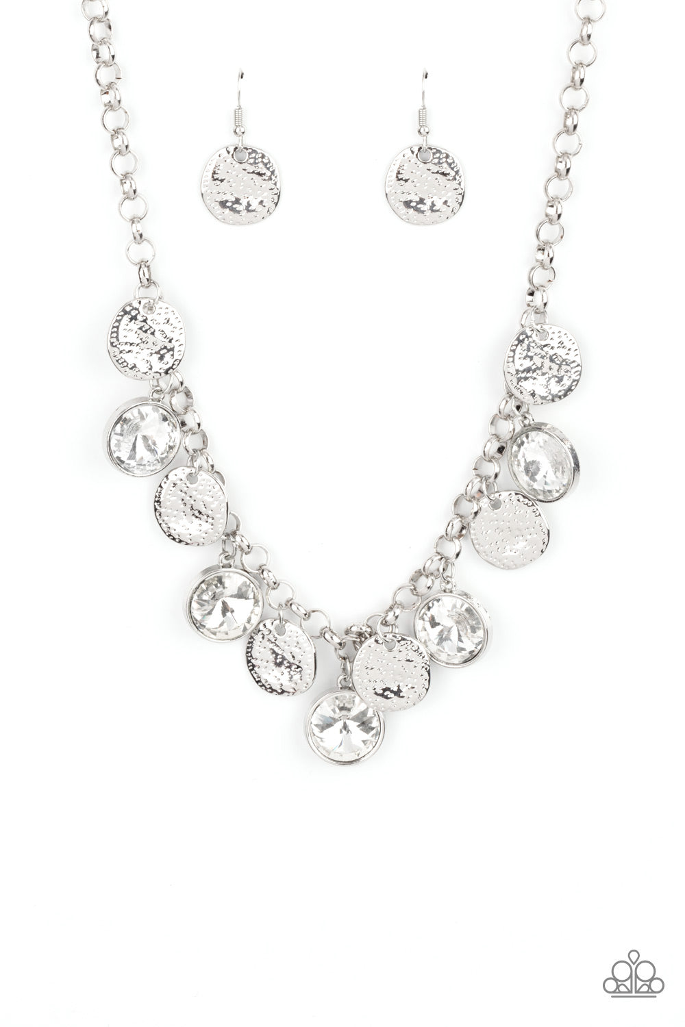 Spot On Sparkle - White necklace A055
