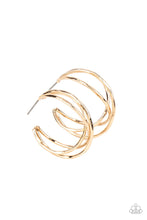 Load image into Gallery viewer, City Contour - Gold hoop earring B126
