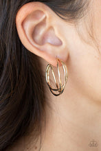 Load image into Gallery viewer, City Contour - Gold hoop earring B126
