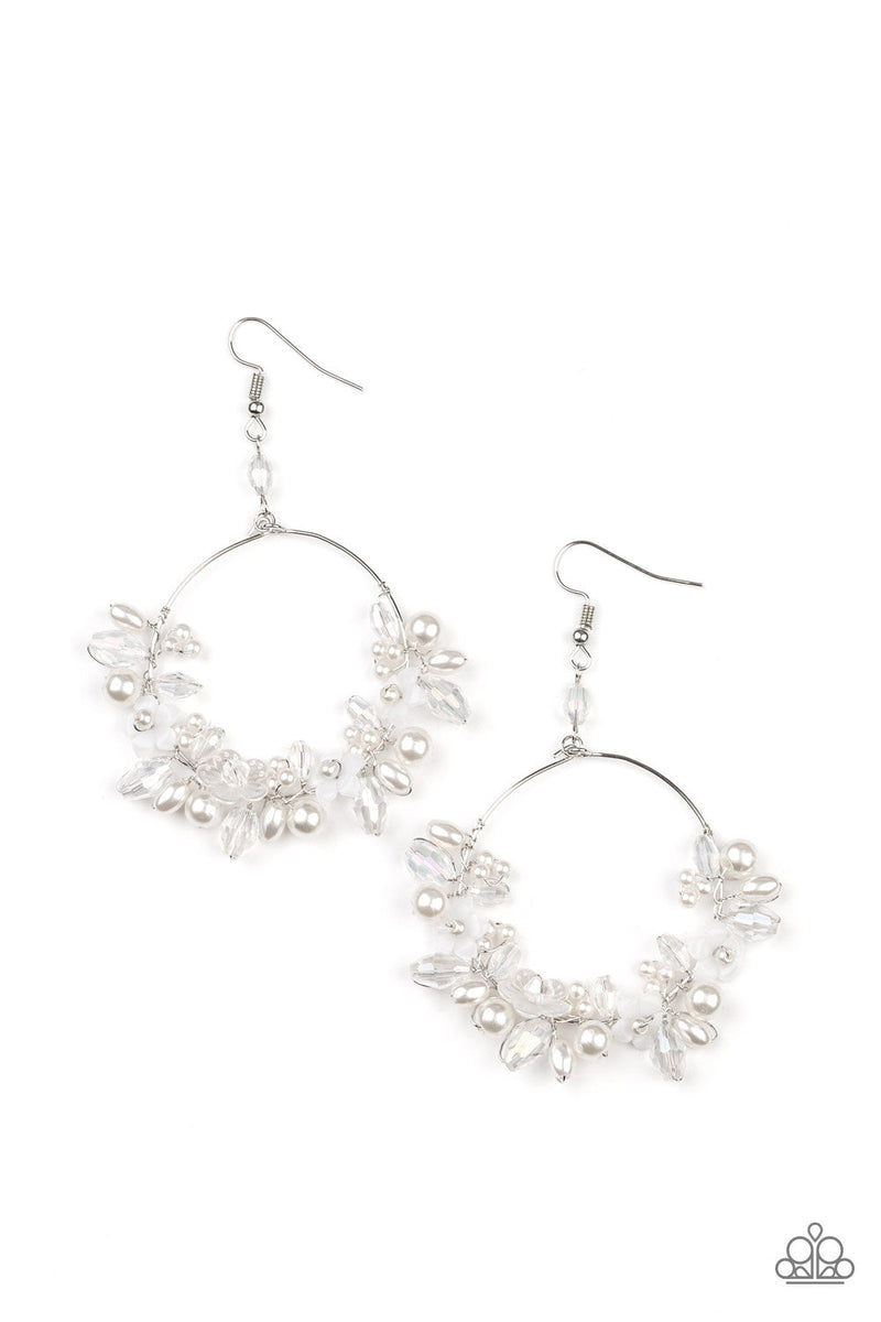 Floating Gardens - White earring D018