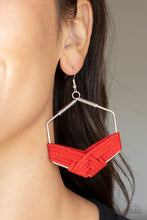 Load image into Gallery viewer, Suede Solstice - Red earring 1713
