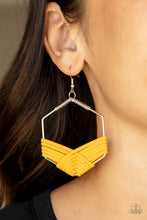 Load image into Gallery viewer, Suede Solstice - Yellow earring 799

