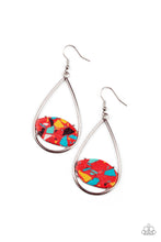 Load image into Gallery viewer, Tropical Terrazzo - Red earring D010
