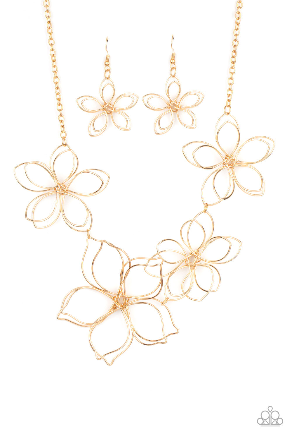 Flower Garden Fashionista - Gold necklace A041