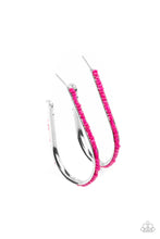 Load image into Gallery viewer, Beaded Bauble - Pink hoop earring 799
