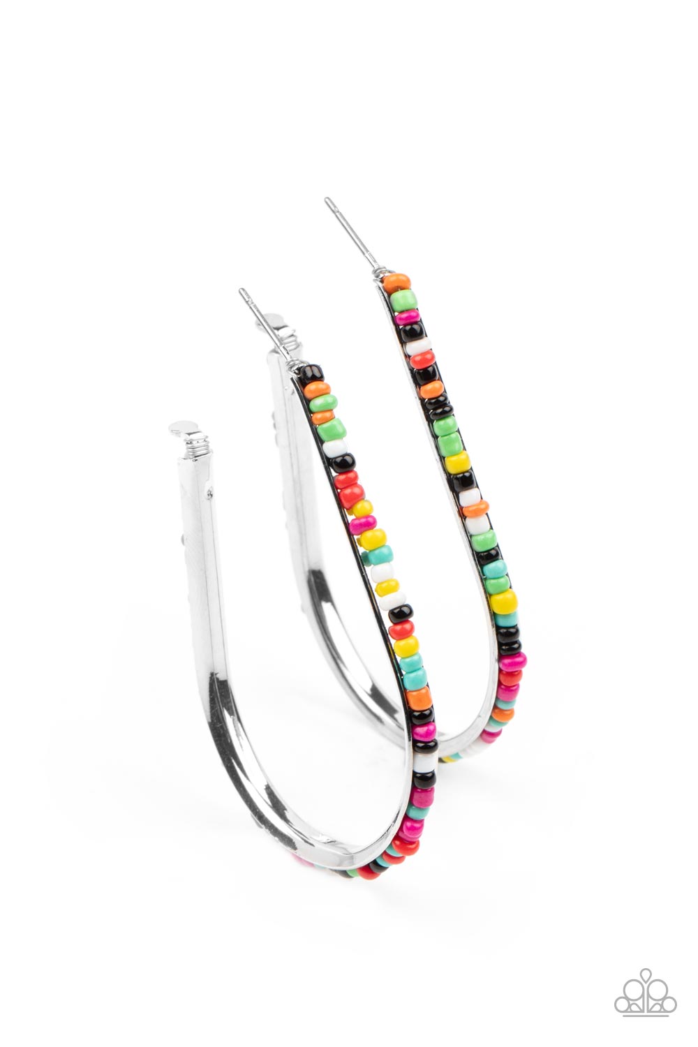 Beaded Bauble - Multi hoop earring A031