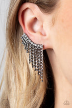 Load image into Gallery viewer, Thunderstruck Sparkle - Black ear crawler earring B115
