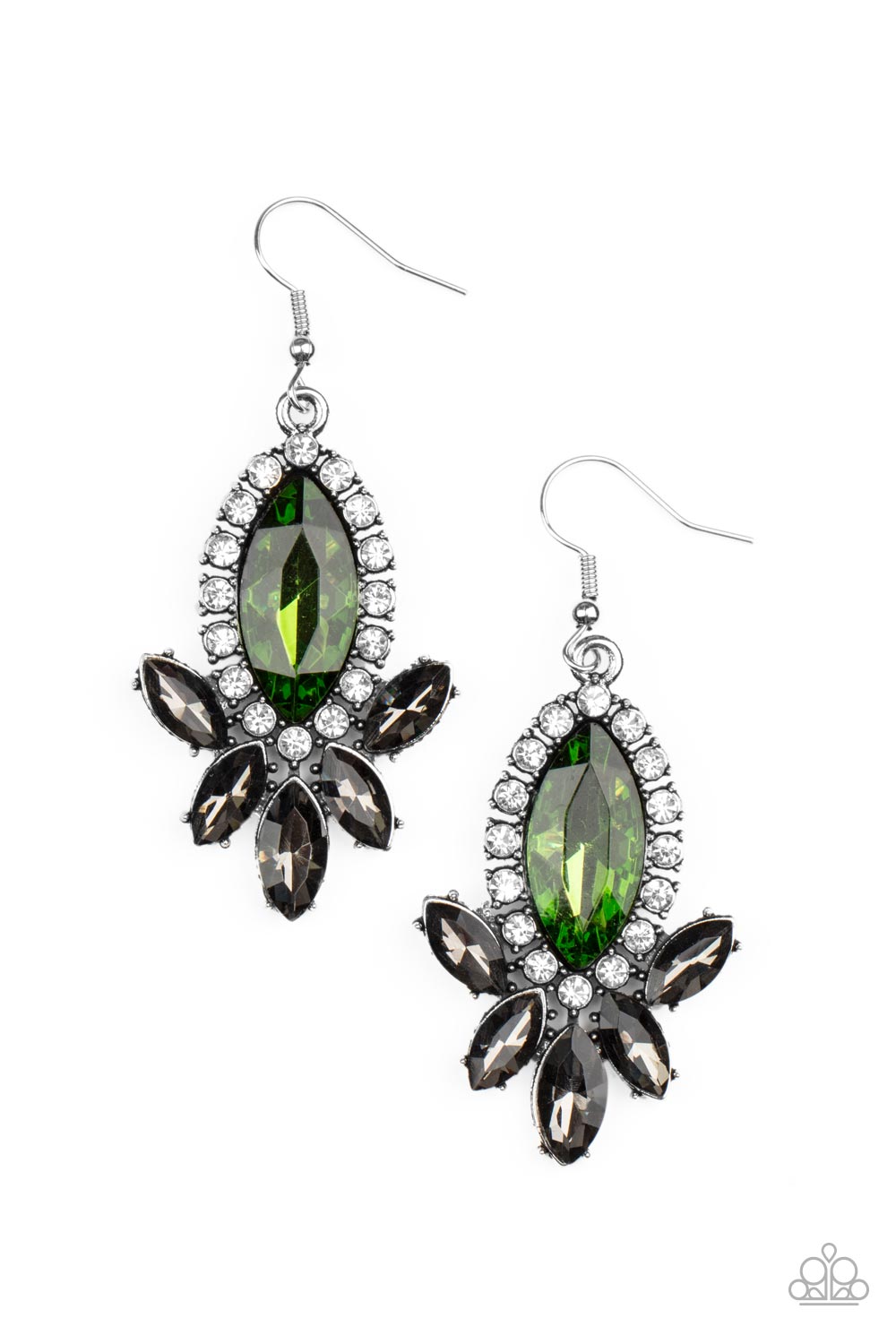 Serving Up Sparkle - Green earring A059