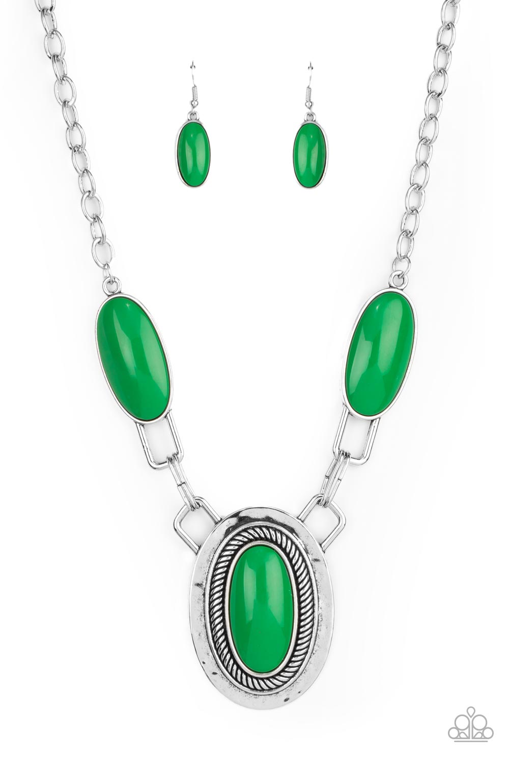 Count to TENACIOUS - Green necklace B086