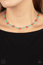 Load image into Gallery viewer, Colorfully Flower Child - Blue necklace B121
