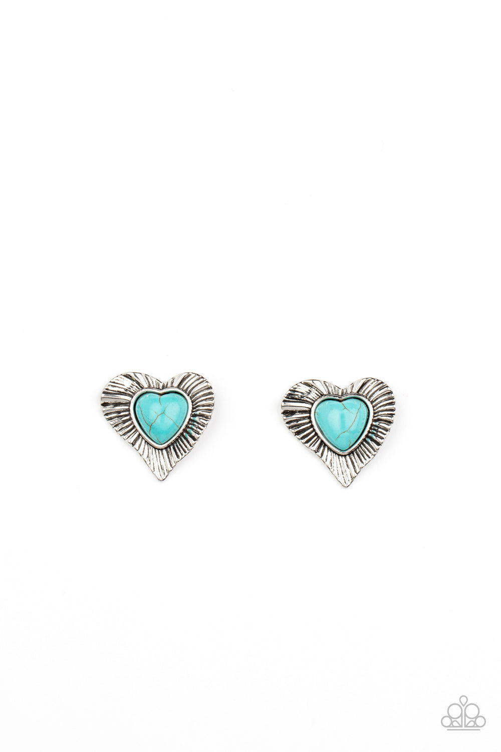 Rustic Romance - Blue post earring B114